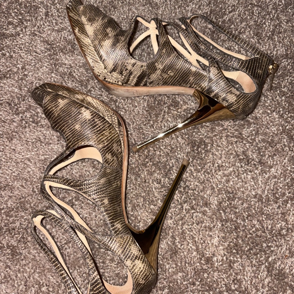 Elegant Gold Stiletto Heels